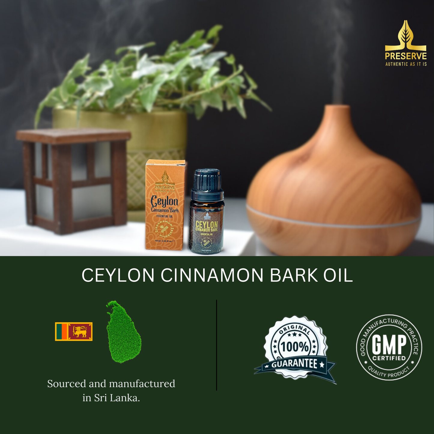 Ceylon Cinnamon Bark Essential Oil, 100% Pure Natural Oil, Undiluted, 10ml/0.34oz