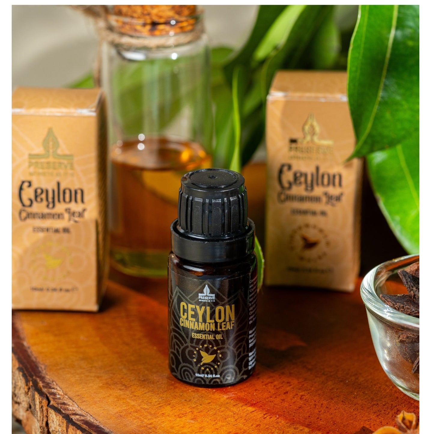 Ceylon Cinnamon Leaf Essential Oil, 100% Pure Natural Oil, Undiluted, Therapeutic Grade Base Oil 10ml/0.34oz.