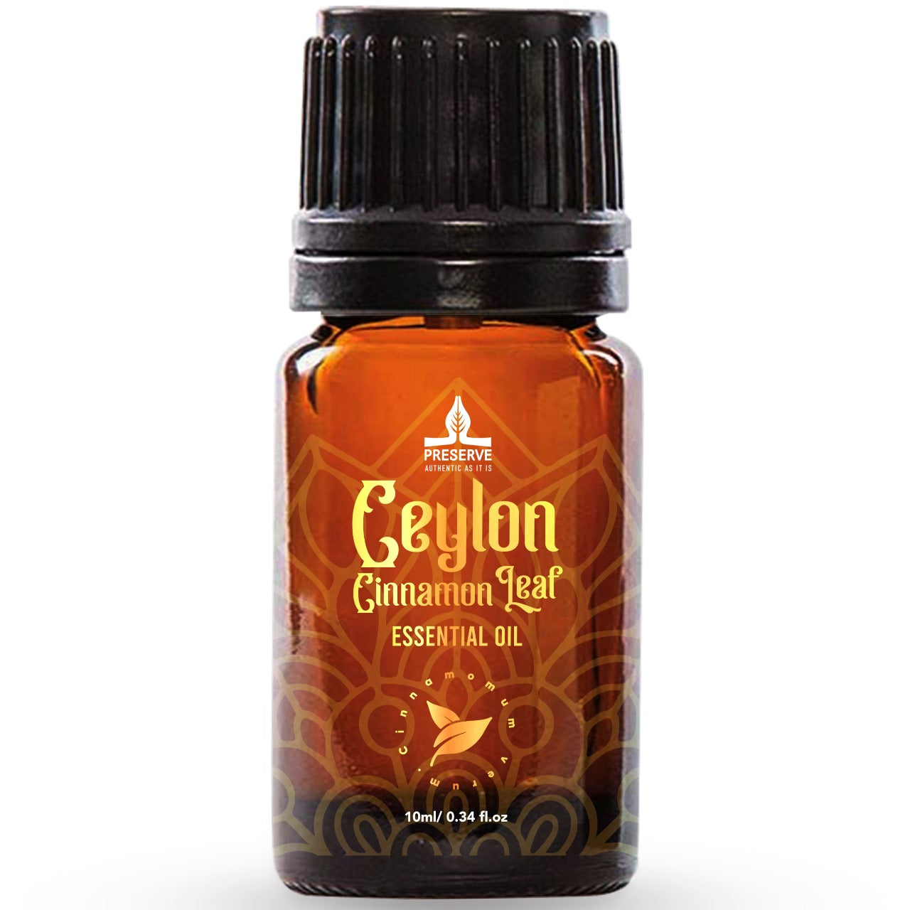 Ceylon Cinnamon Leaf Essential Oil, 100% Pure Natural Oil, Undiluted, Therapeutic Grade Base Oil 10ml/0.34oz.