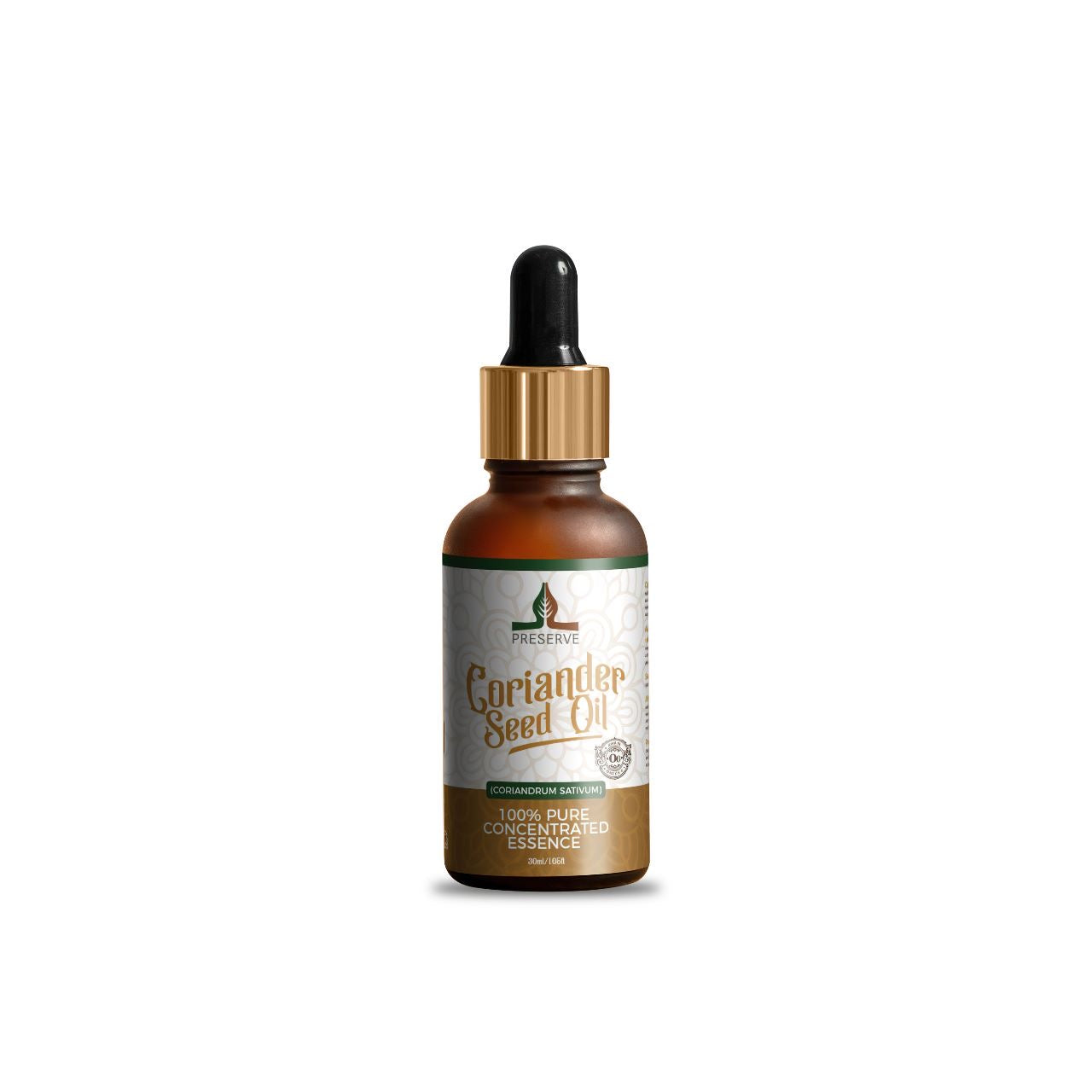 Pure Coriander Seed Oil, Cilantro 100% Pure Natural Cold-Pressed Essence Oil, Vegan Plant-Based Omega-6 Fatty Acids, Glass Bottle, 30ml (1oz)