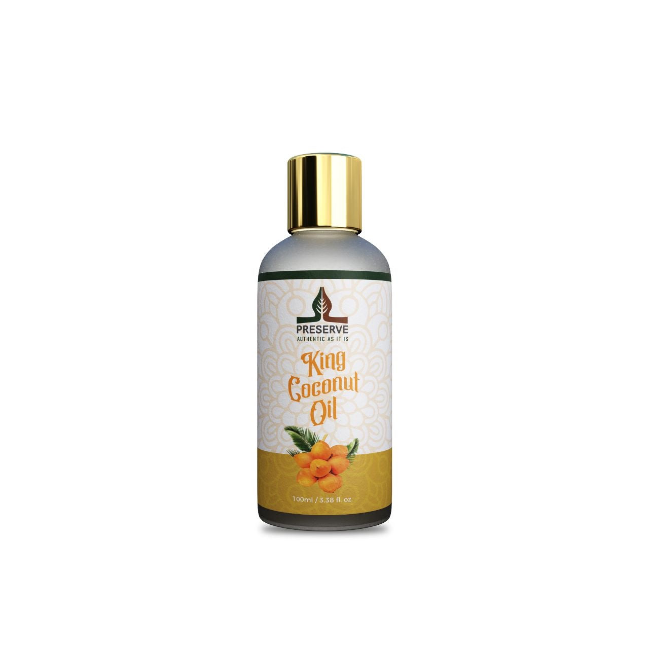 PRESERVE King Coconut Oil 100% pure natural Luxurious & Tropical, Natural Hair and Skin oil, 100ml (3.3.oz) From Sri Lanka